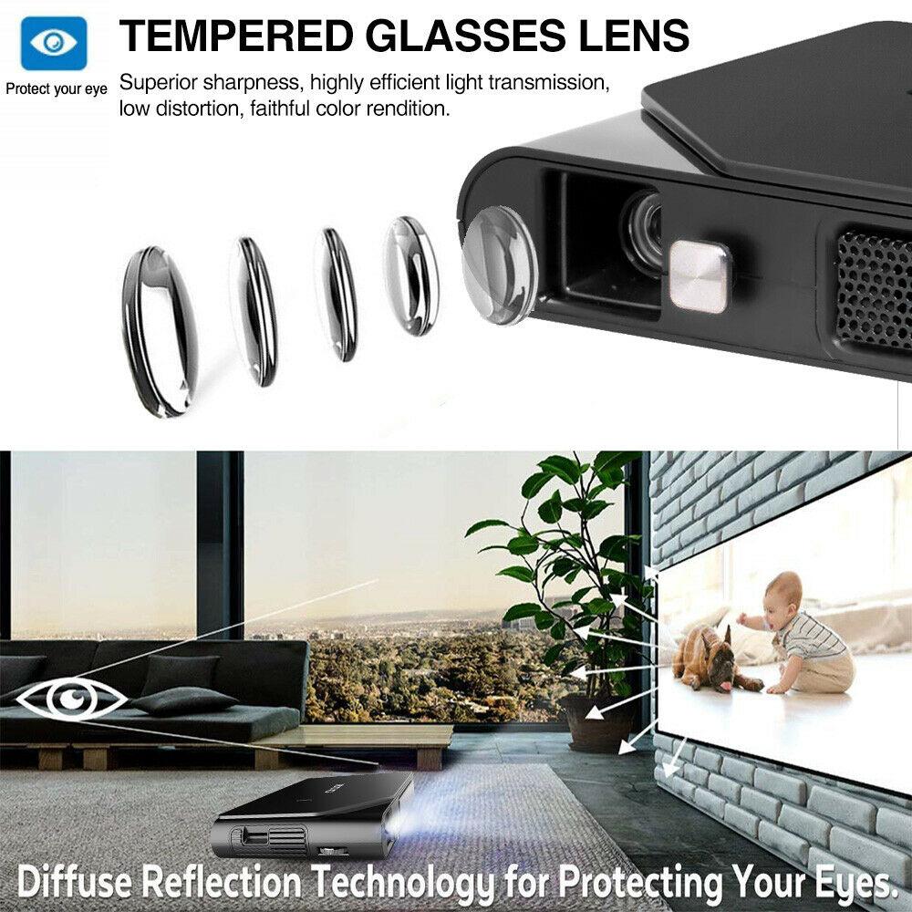 7000:1 hd dlp 3d projector wifi mirroring screen airplay for iphone hdmi usb tv