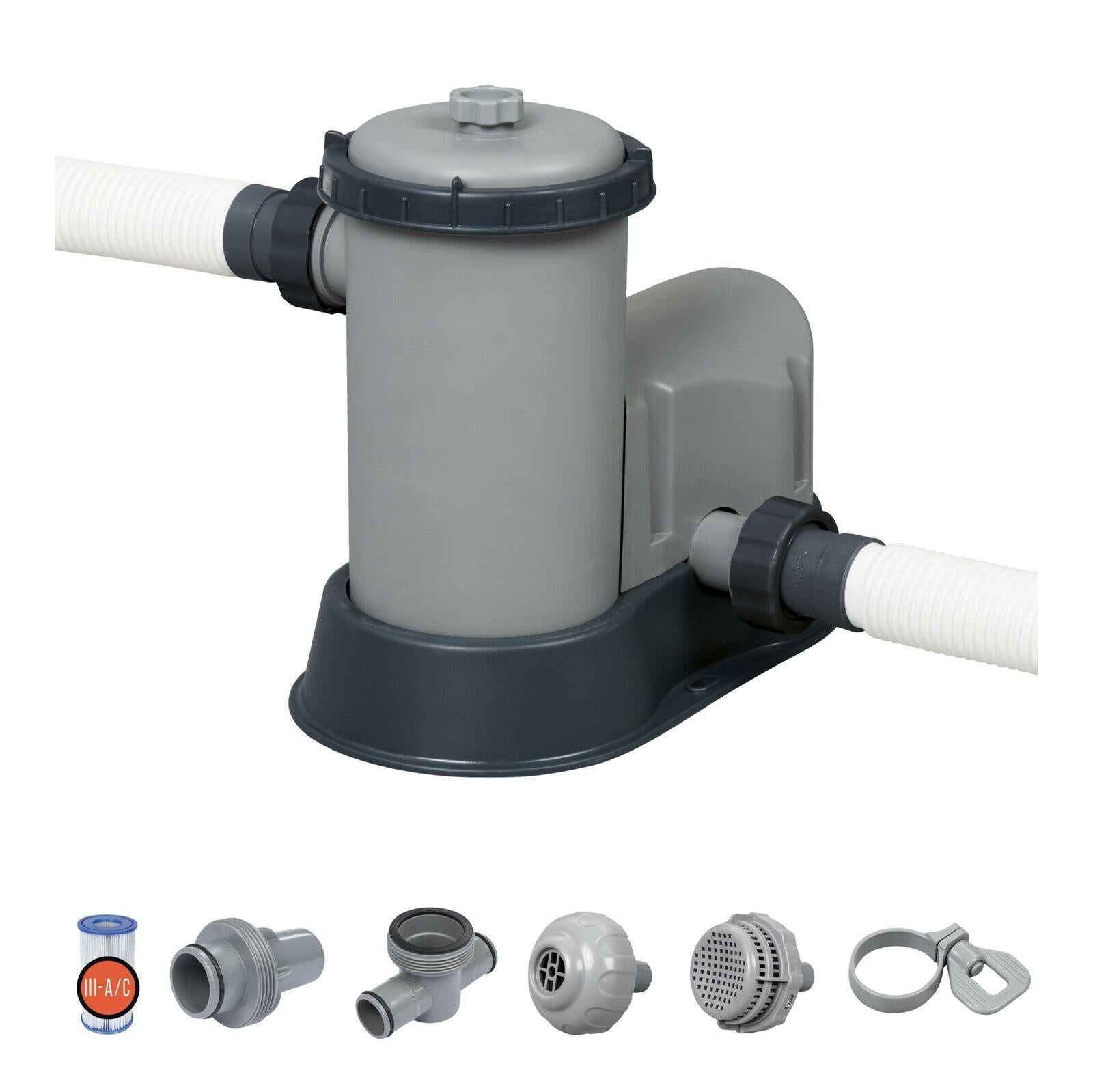 bestway 1500gph above ground swimming pool sand filter pump 59390e device us