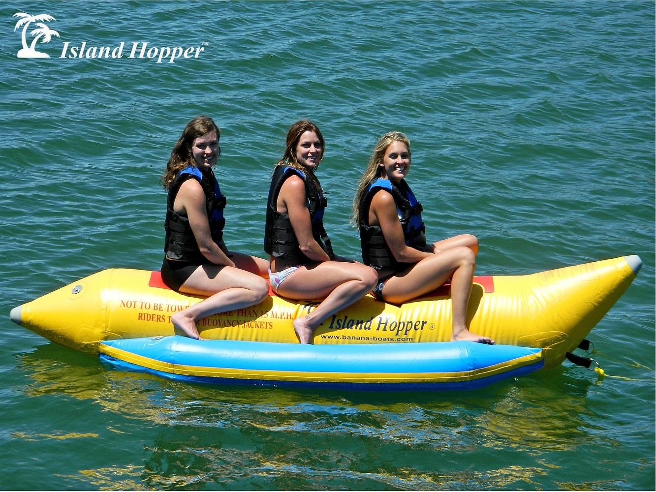 Island Hopper PVC-3 Banana Boat Inflatable 3 Passenger Water Sled