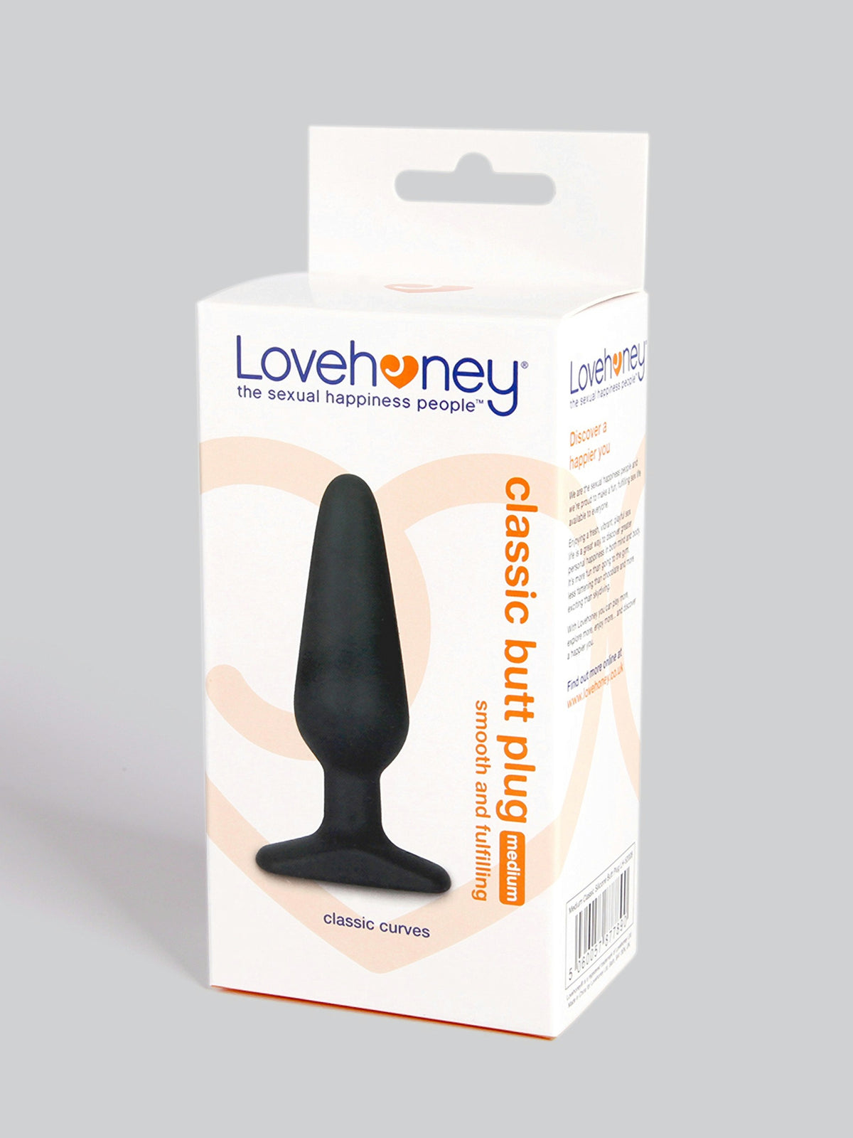 Lovehoney Classic Silicone Medium Plug, Black
