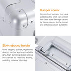 20-inch Aluminum Carry-on Hardside Suitcase Hard Shell Luggage with Locked Compartment for Valuables, Built-In TSA Lock, Zipperless Fashion with Spinner Wheels for Travel / Business, Silver