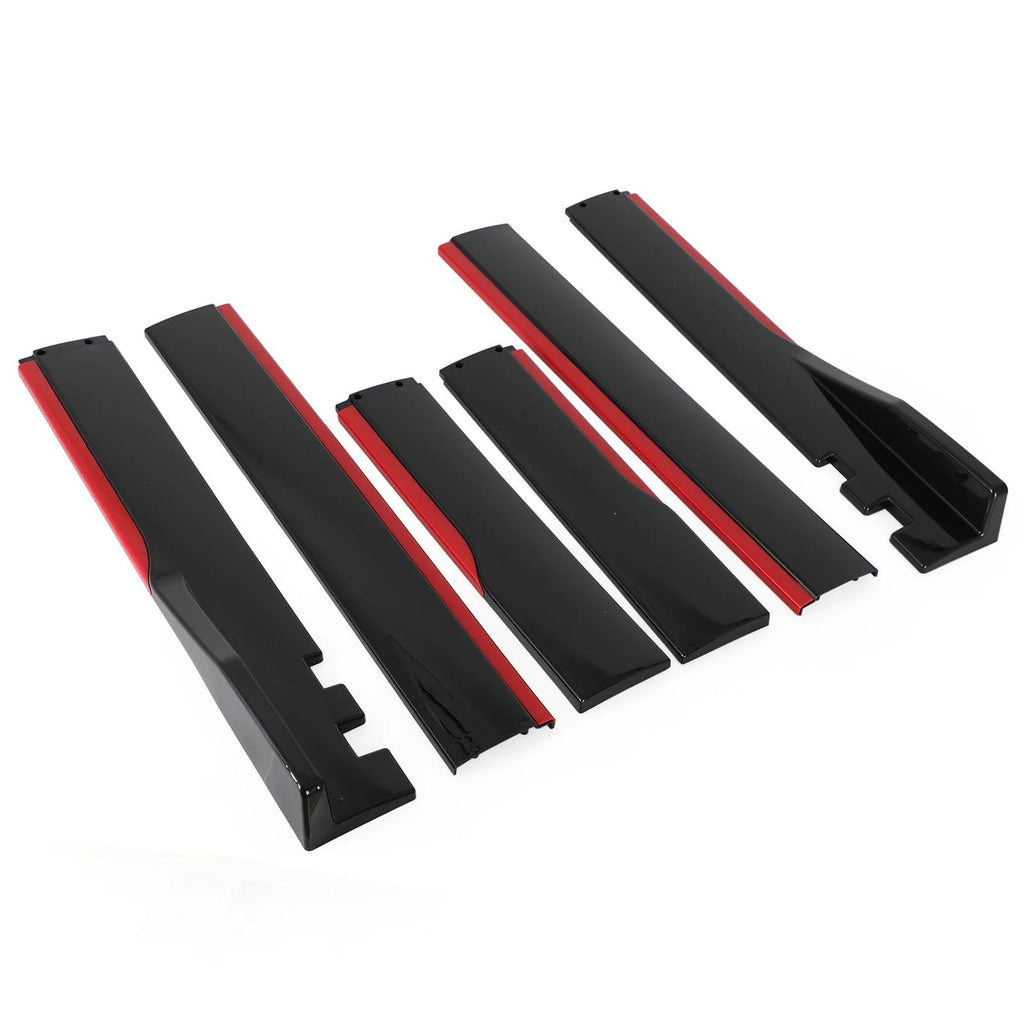 78.7" Universal Side Skirt Extensions Rocker Panel Splitters Lip Polypropylene For BMW F32 F33 F36 4-Series 420i 430i 440i Generic