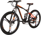 Mountain Bike Men 27.5 Adult 18 inch Frame 3 Spoke Wheel (Orange)