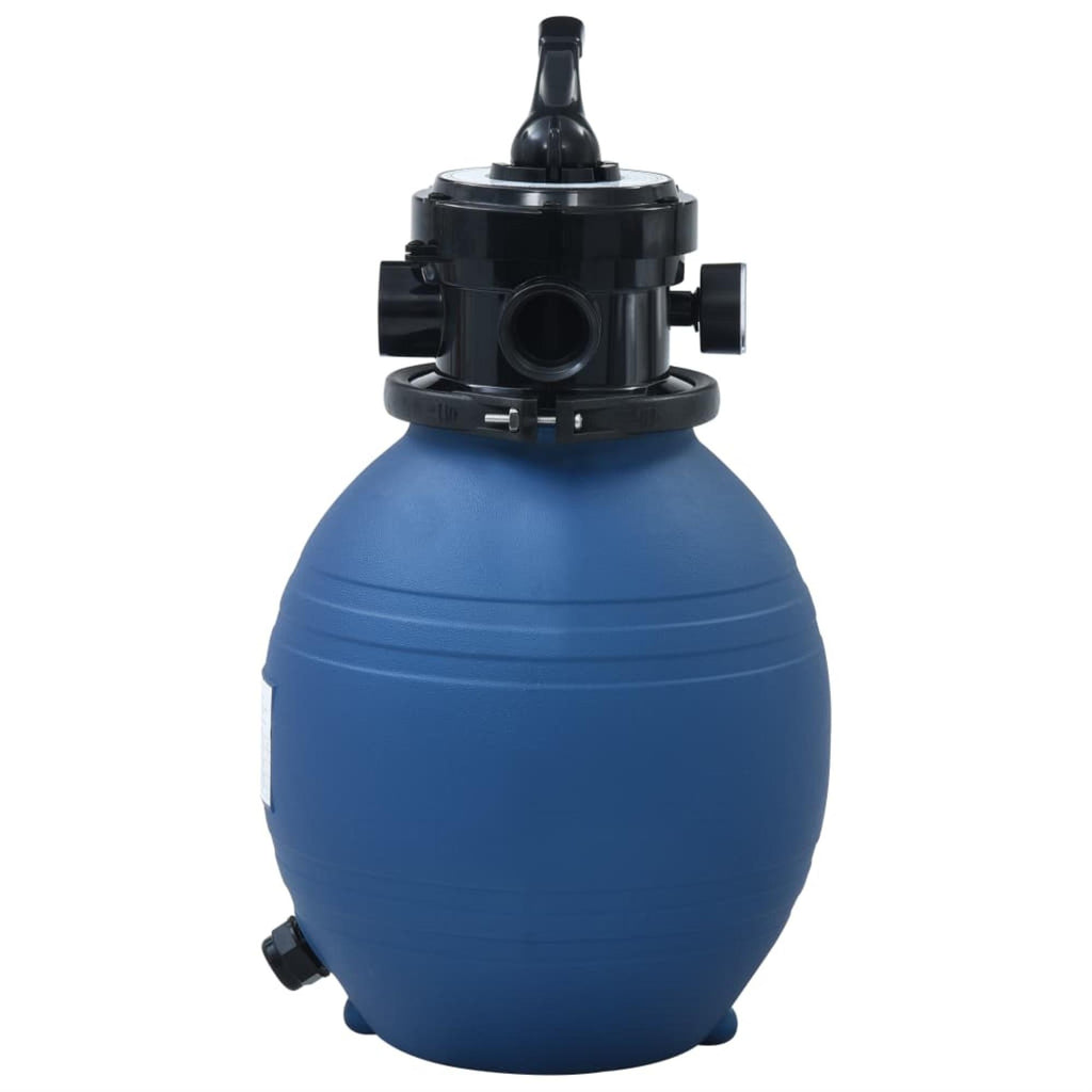vidaXL Pool Sand Filter with 4 Position Valve Blue 11.8"