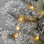 Home Heritage Natural Pine 7' Prelit Artificial Christmas Tree Clear LED