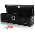 39 Inch Truck Bed Tool Box, Heavy Duty Aluminum Truck StoraOrganizer for Pickup Truck Bed RV Toolbox with Handle and Lock Black