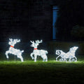 Maxi Reindeer &amp; Sleigh Pre-Lit LED Christmas Light Up Figures Decoration