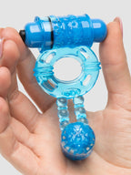 Lovehoney Double Ding Vibrating Cock Ring, Blue