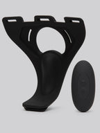 Doc Johnson Silicone Hollow Remote Control Strap-On Set 9 Inch, Black