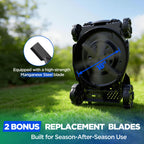 18-Inch Electric Lawn Mower, 40V Brushless Cordless Push Mower with 4.0Ah Battery &amp; Charger, 2-in-1 Mulching/Bagging, 6-Position Height for Small to Medium Yards