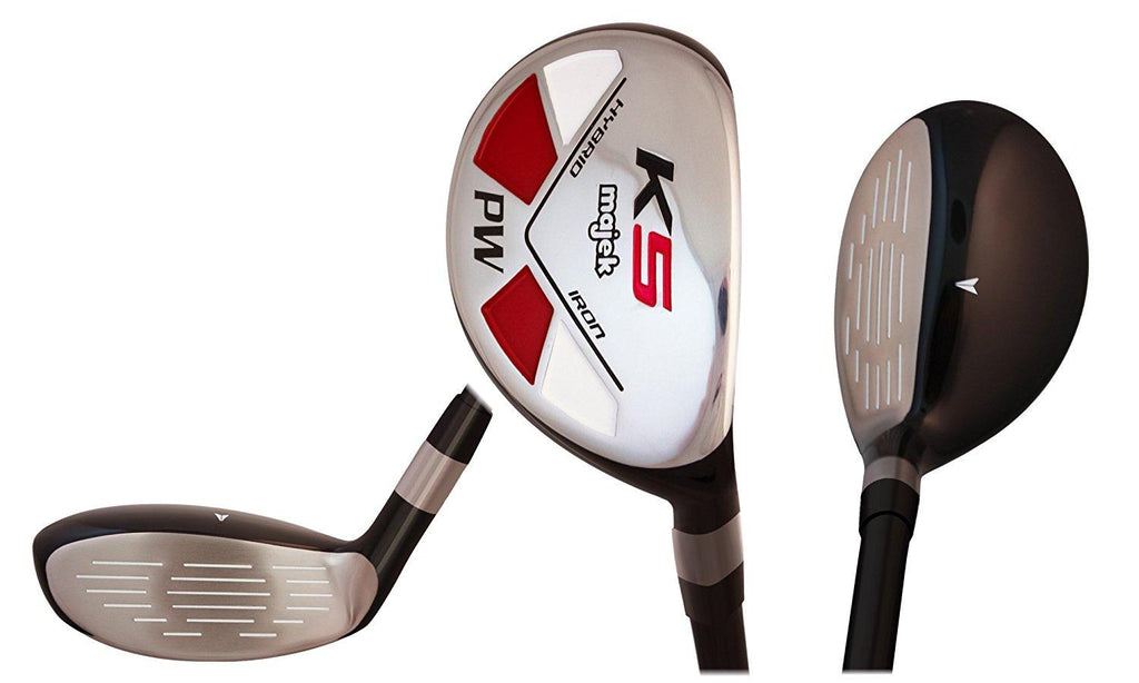 Men's Majek Golf All Hybrid Complete Full Set, which includes: #5, 6, 7, 8, 9, PW +SW Senior Flex Right Handed Utility "A" Flex Club
