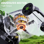 40V Cordless Lawn Mower, 17" Walk Behind Electric 4.0 Ah Battery Powered Lawnmower, with 50L Grass Bag, Brushless Motor, 6 Adjustable Cutting Heights, for Garden/Patio/Yark/Lawn