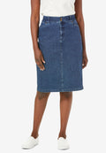 tummy control denim skirt