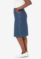 tummy control denim skirt