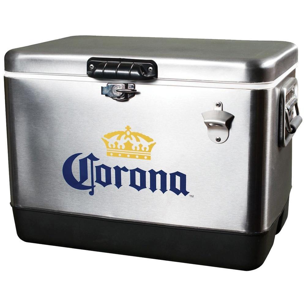 54 Qt.  Steel Corona Ice Chest Cooler