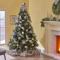 9-foot Cashmere Pine and Mixed Needles Hinged Artificial Christmas Tree with Sno