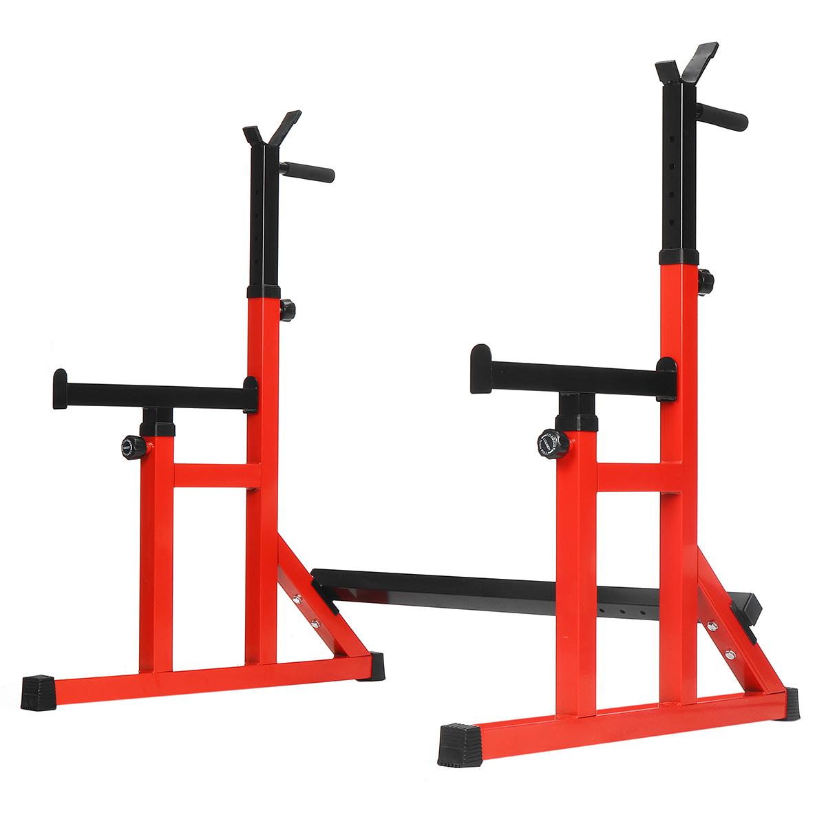 OUSGAR Multi-Function Barbell Rack Dip Stand Height Adjustable Barbell Stand Weight Lifting Rack Gym Family Fitness Squat Rack Weight Lifting Bench Press Dipping Station Weight Set