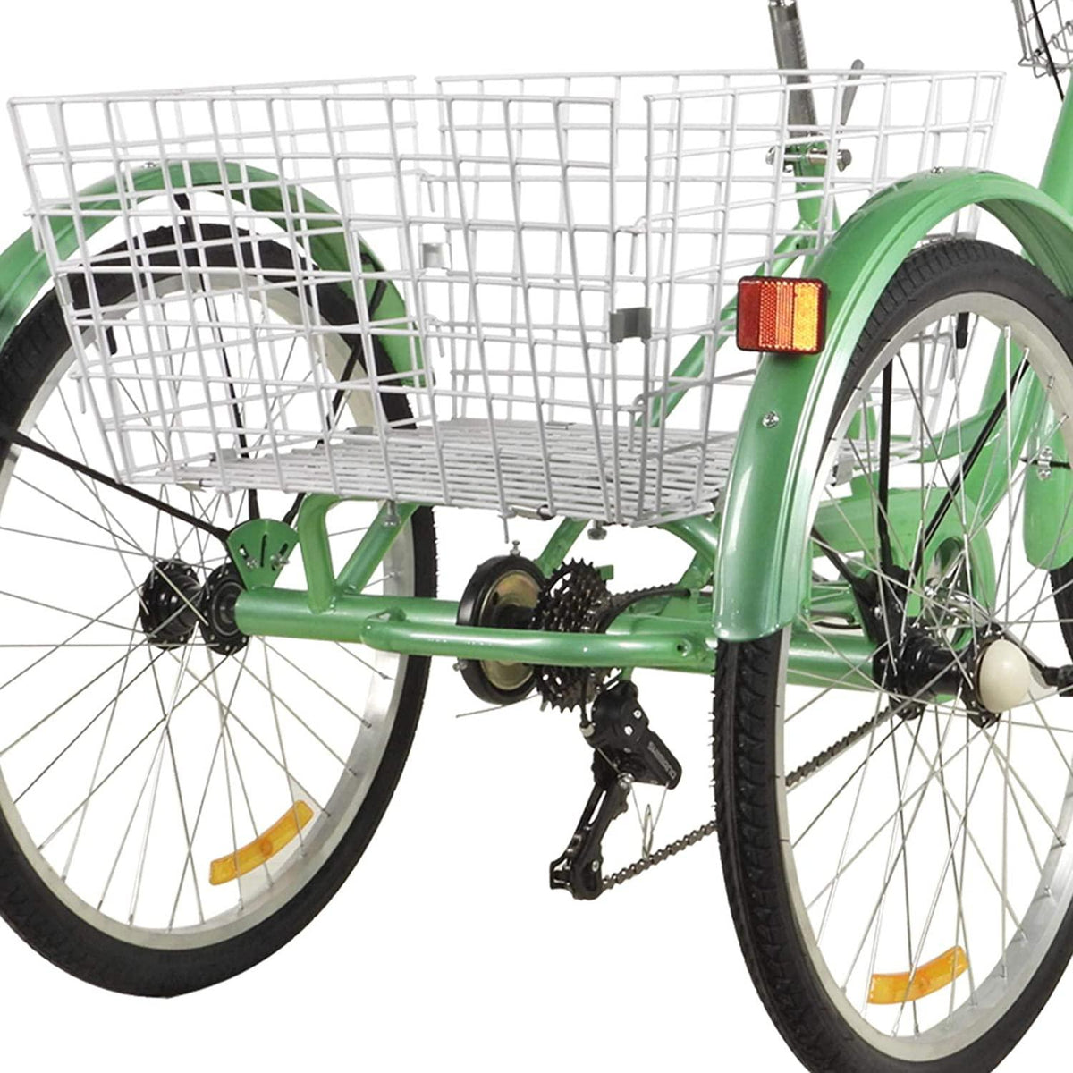 Adult Tricycles 7 Speed, Adult Trikes 24 inch 3 Wheel Cruiser Bikes, Three-Wheeled Bicycles Cruise Trike with Shopping Basket for Seniors, Women, Men.