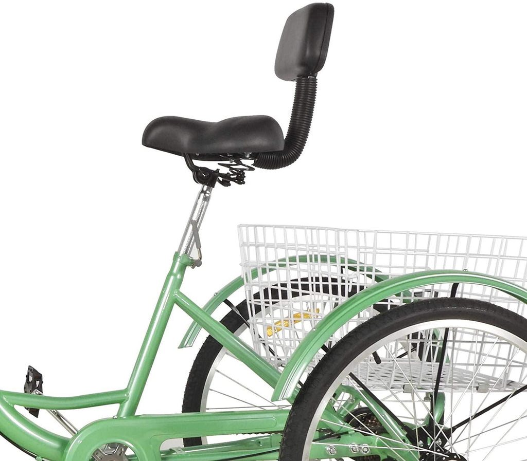 Adult Tricycles 7 Speed, Adult Trikes 24 inch 3 Wheel Cruiser Bikes, Three-Wheeled Bicycles Cruise Trike with Shopping Basket for Seniors, Women, Men.