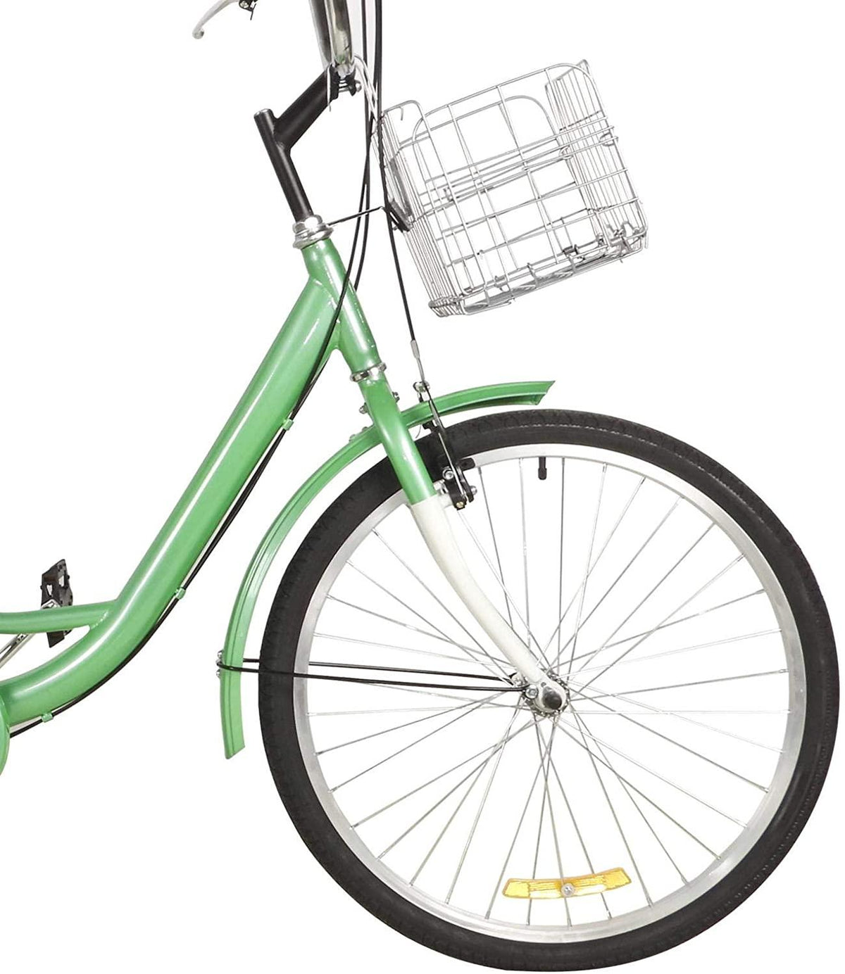 Adult Tricycles 7 Speed, Adult Trikes 24 inch 3 Wheel Cruiser Bikes, Three-Wheeled Bicycles Cruise Trike with Shopping Basket for Seniors, Women, Men.