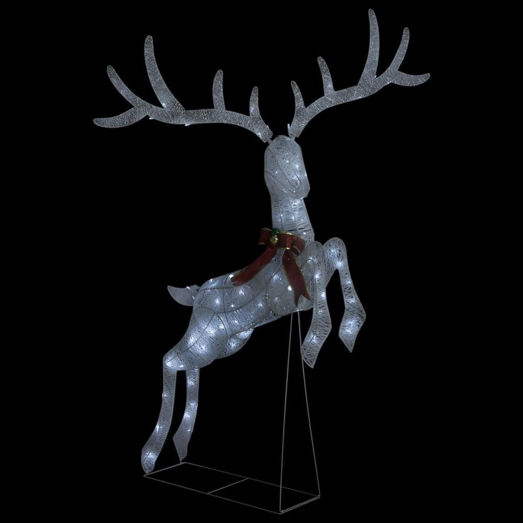 Eccomum Flying Reindeer Christmas Decoration 120 LEDs Silver Cold White