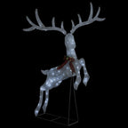 Eccomum Flying Reindeer Christmas Decoration 120 LEDs Silver Cold White