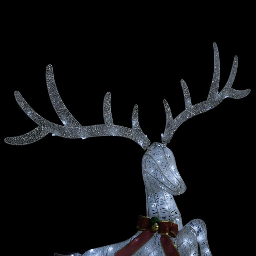 Eccomum Flying Reindeer Christmas Decoration 120 LEDs Silver Cold White