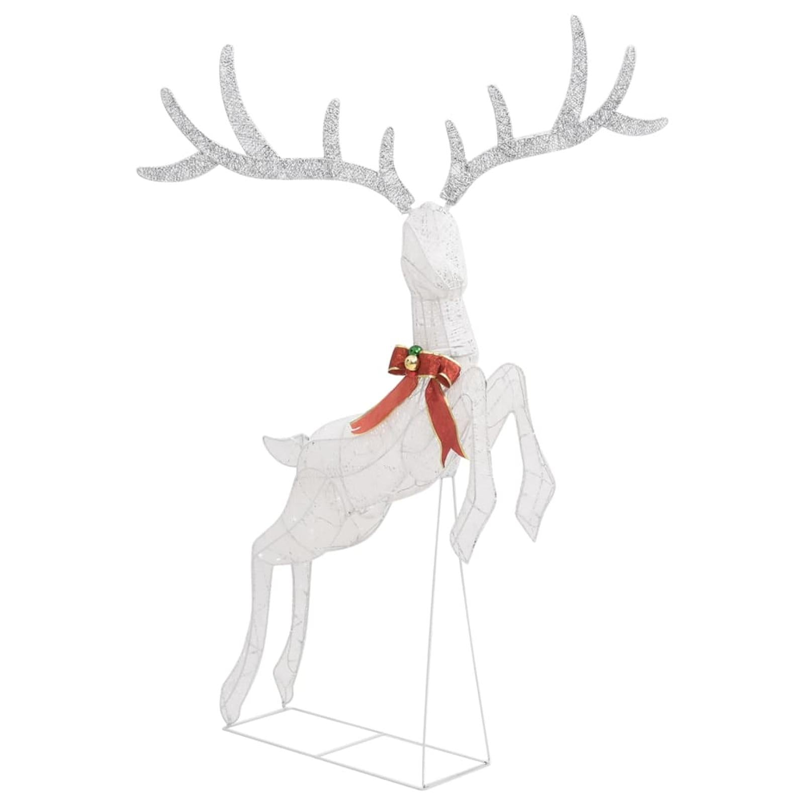 Eccomum Flying Reindeer Christmas Decoration 120 LEDs Silver Cold White