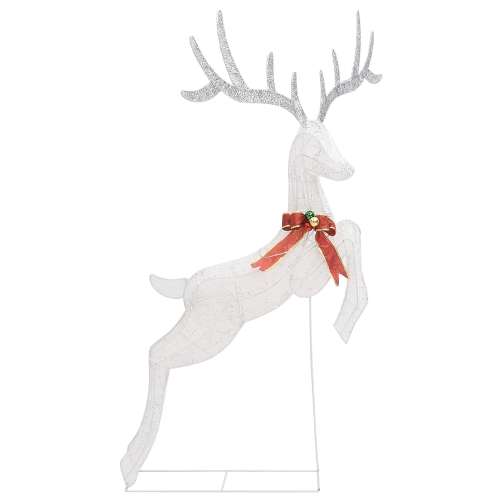 Eccomum Flying Reindeer Christmas Decoration 120 LEDs Silver Cold White