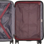 Alexis Lightweight Luggage, Medium Expandable Spinner Double Wheel Hardshell Suitcases with TSA Lock, Navy, Checked-Medium 25-Inch