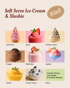 2 in 1 Slushie Machine & Soft Serve Ice Cream Maker, No Ice Needed, 8 Pre Sets, Frozen Drink, Protein Ice Cream, Milkshake, Frappe, Spiked, Sorbet and More