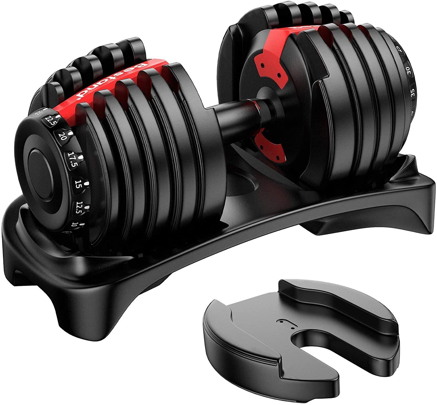 Bestand Adjustable Dumbbell, Fast Adjust Weight Dumbbell Barbell 5lb-52.5lb Weight Dumbbell Suit for Man Women Training Equipment Exercise Strength Core Fitness  (Pair)