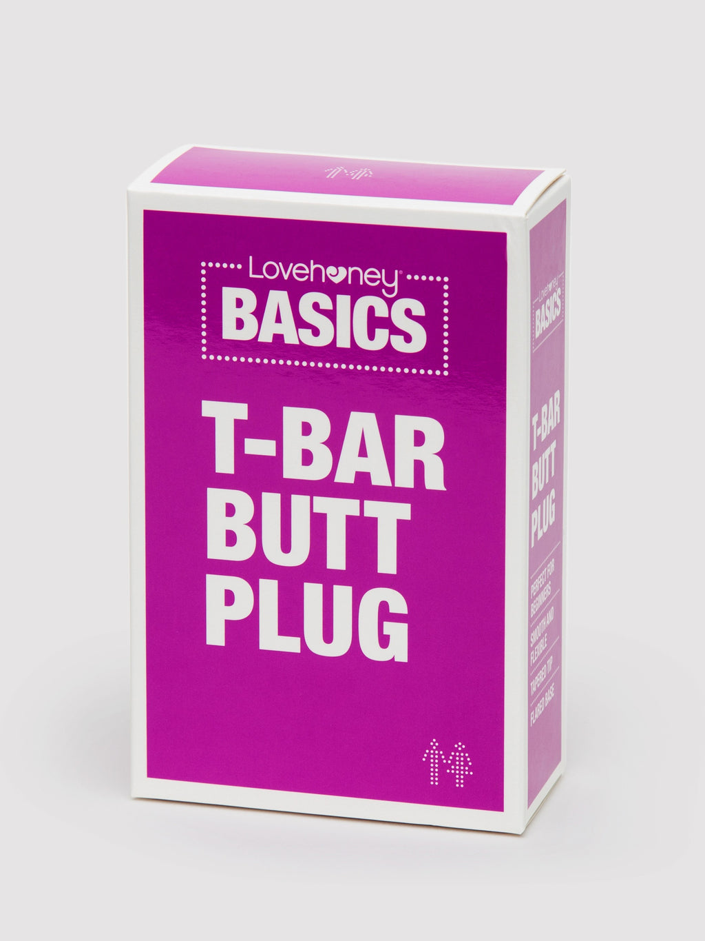 BASICS Clear T-Bar Butt Plug, Clear