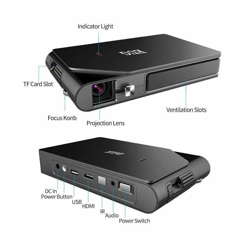 pico size dlp projector home cinema wifi proyector 3d movie meeting trip hdmi tv