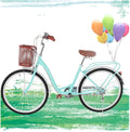 Micozy 26-Inch Womens Bikes Beach Cruiser Bike with Basket Classic Bicycle Retro Bicycle Single Speed Bicycle Commuter Bicycle with Comfortable Seats and Back Seats Fits 5'2''-5'10'' [US in Stock]