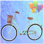 Micozy 26-Inch Womens Bikes Beach Cruiser Bike with Basket Classic Bicycle Retro Bicycle Single Speed Bicycle Commuter Bicycle with Comfortable Seats and Back Seats Fits 5'2''-5'10'' [US in Stock]