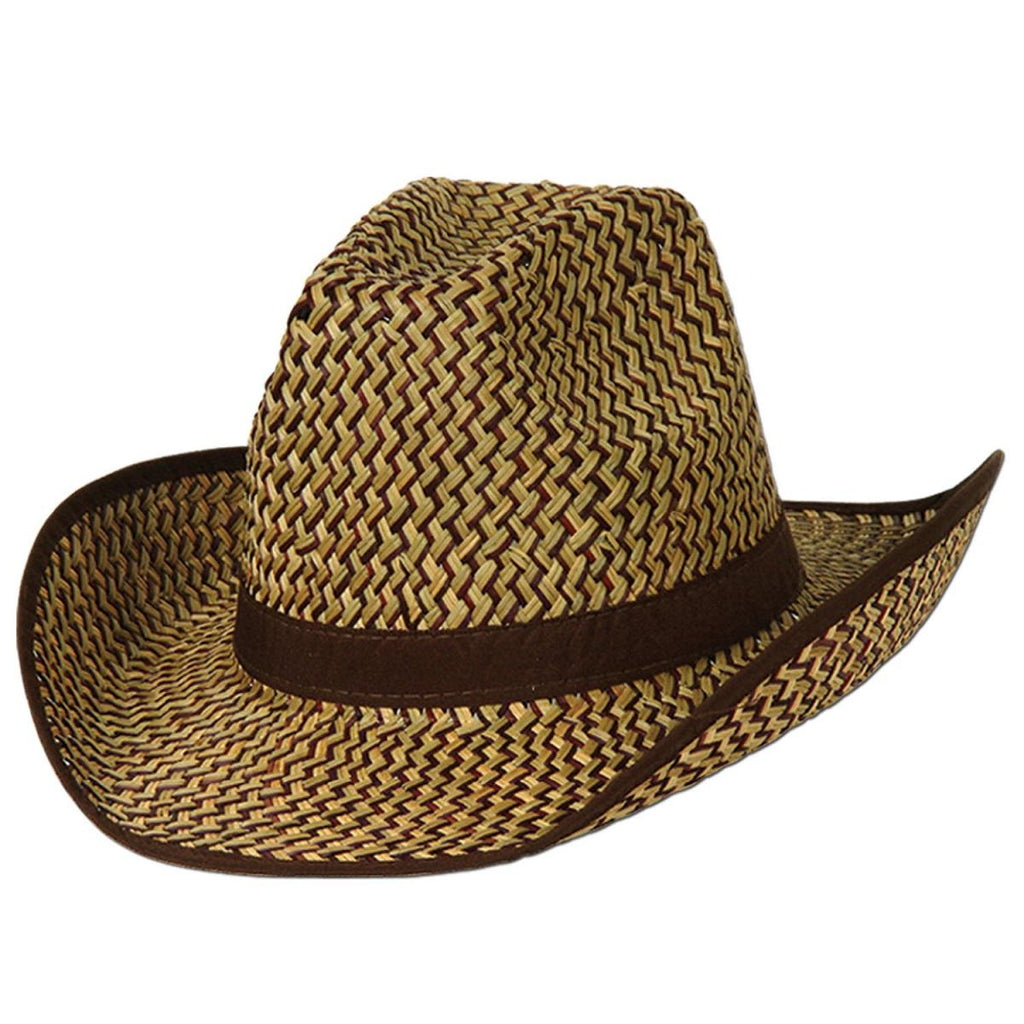 Club Pack of 60 Brown Two-Tone Unisex Adult Cowboy Hats - One Size