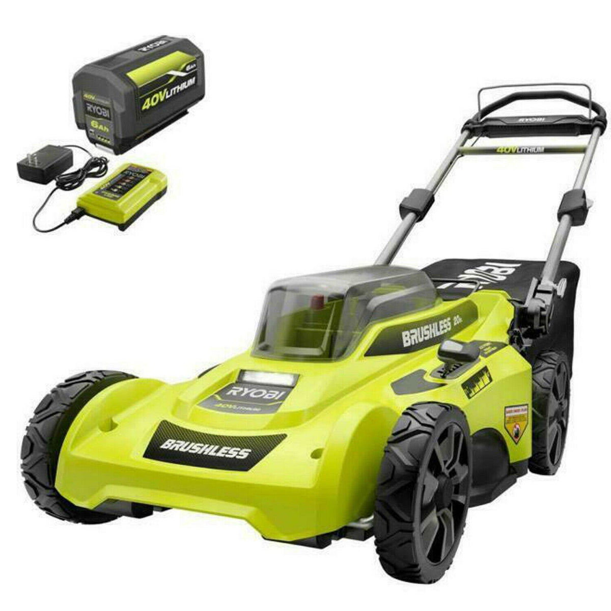 Battery Power Push Mower Brushless 20 in. Cordless 40V RY40111