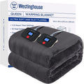 SWJYH Electric Blanket Flannel | 84x90 inch Warming Heated Blanket-Home, Bed, 1-12 Hour Time Setting, Machine Washable, Grey