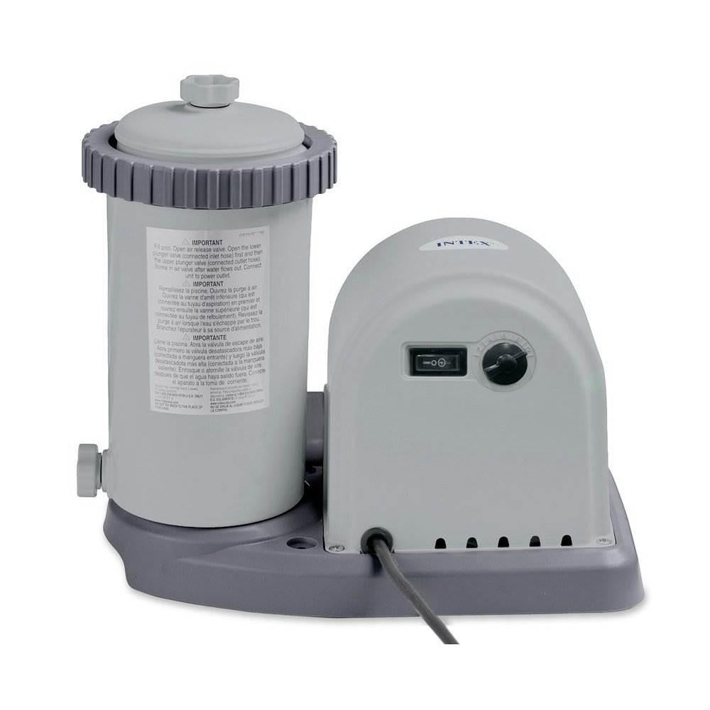 intex 1500 gph easy set pool pump filter cartridge with timer &amp; gfci (2 pack)