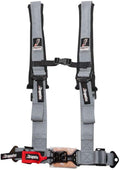 Dragonfire Racing 4-Point H-Style Safety Harness w/Sternum Clip 2" Driver Side Grey - Fits: Can-Am Maverick 1000 X rs DPS 2014-2016