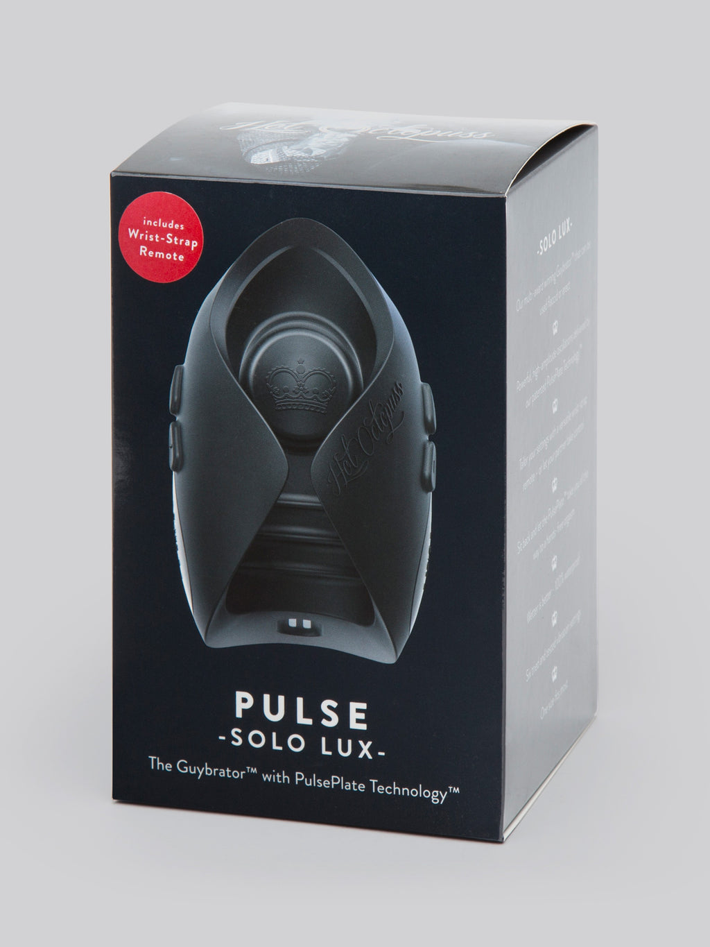 Hot Octopuss PULSE SOLO LUX Remote Control Vibrating Male Masturbator, Black