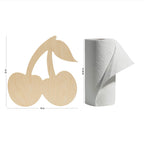 Unfinished Wooden Cherries Cutout, 12", Pack of 250 Wooden Shapes for Crafts and Summer Decor and Crafting, by Woodpeckers