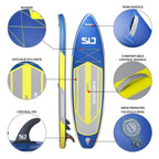 Classic 10 ft. 6 in. Glowworm Premium Inflatable Stand Up Paddle Board with Full SUP Accessories