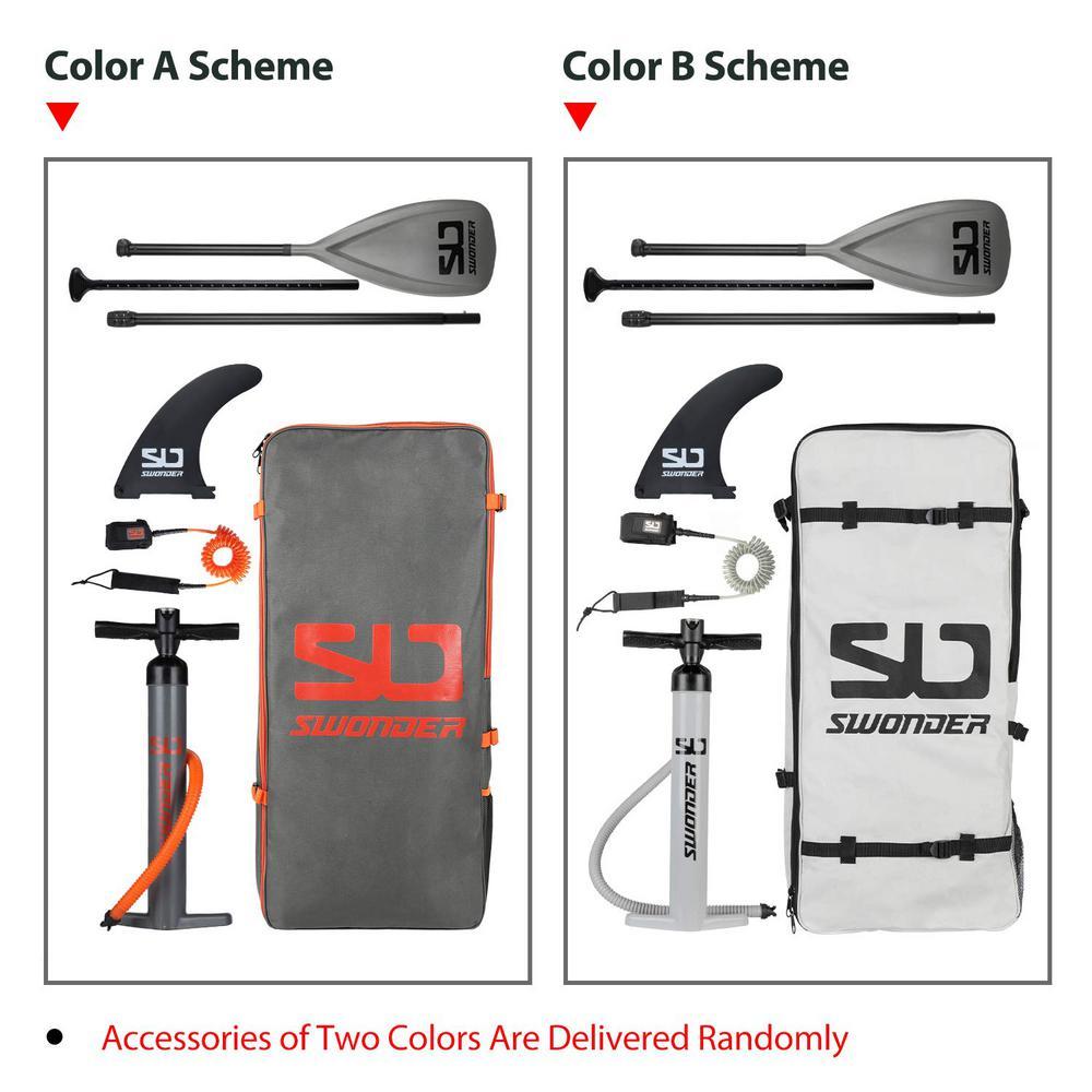 Classic 10 ft. 6 in. Glowworm Premium Inflatable Stand Up Paddle Board with Full SUP Accessories