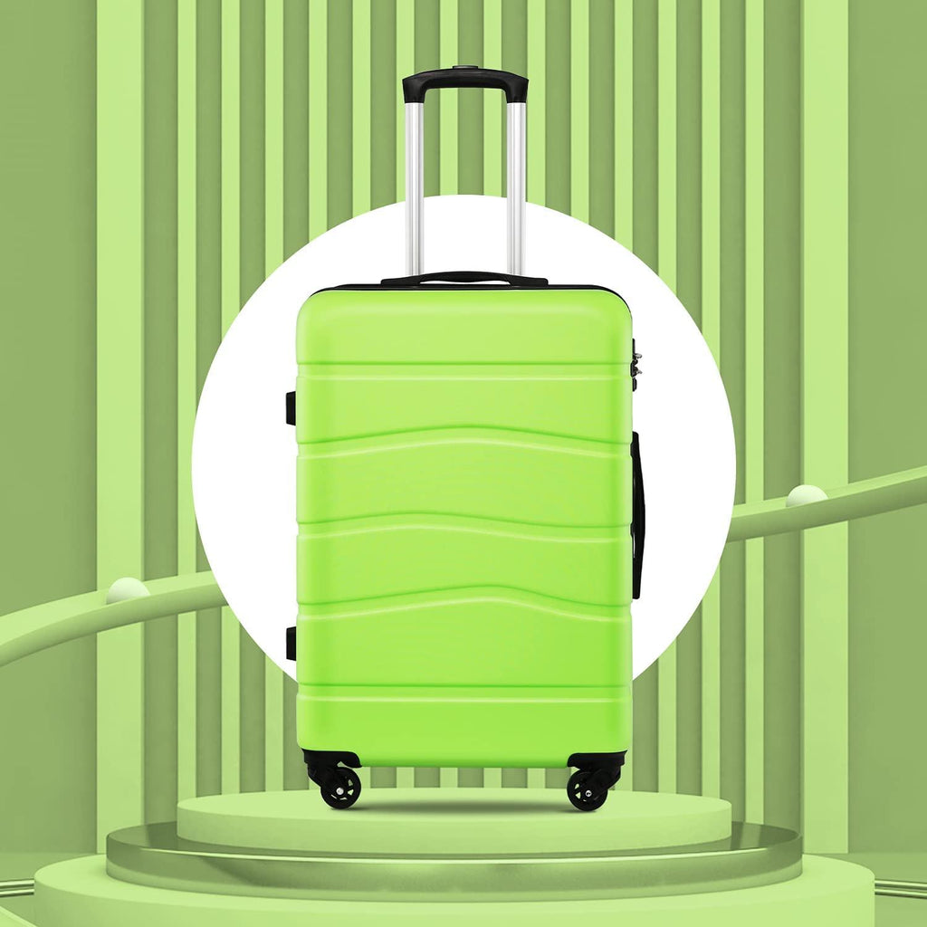 Luggage 3 Piece Set Suitcase ABS Hardshell with Spinner Wheels and TSA Lock 20in 24in 28in (Apple Green)
