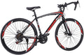 LYBOHO Lightweight Aluminum Road Bike Commuter Bike - 700c Wheels Mountain Road Bike Begasso Simanos Aluminum Frame Full Suspension, 21 Speed Disc Brakes  Release Racing Bicycles