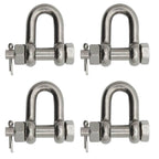 BoatTector  Steel Bolt-Type Chain Shackle - 7/8", 4-Pack