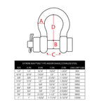BoatTector  Steel Bolt-Type Chain Shackle - 7/8", 4-Pack