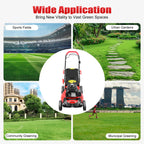 21-Inch 5HP Lawn Mower, 140CC 4-Stroke OHV Engine, Self-propelled Gas Powered Lawn Mowers, 8 Height Adjustment Push Lawn Mower Silencer, Durable Steel Deck Walk-Behind Lawn Mowers for LarFields
